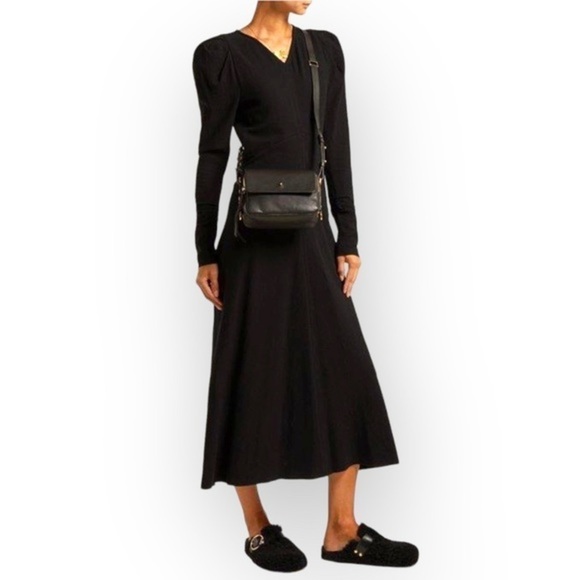 Isabel Marant Mirvin Backless Shearling Clogs Mules Black size EU38 US 8 - Picture 8 of 16